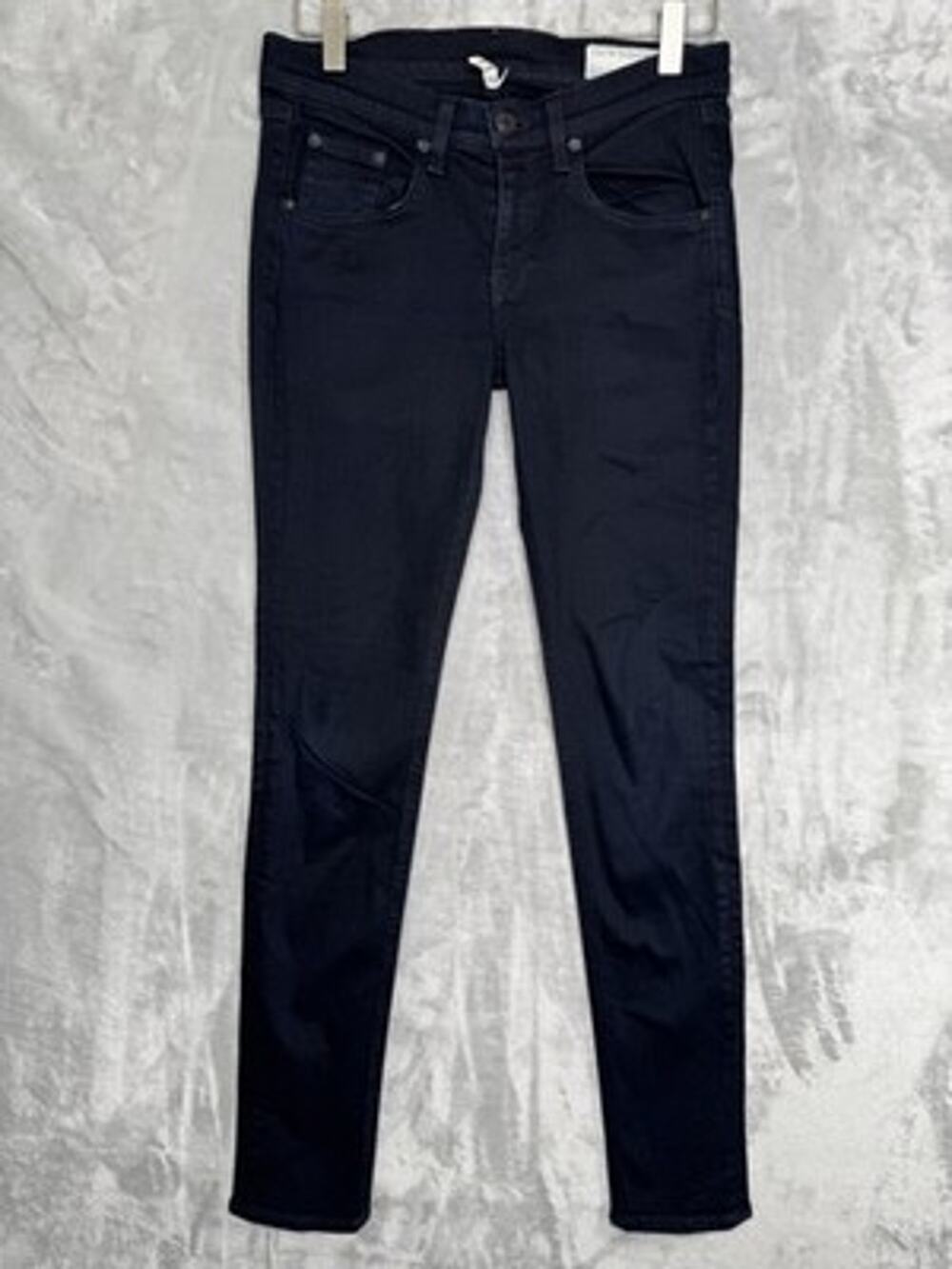 Rag & Bone Skinny Jeans Womens 25 Gray Coal Charcoal Wash Stretch Denim